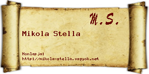 Mikola Stella névjegykártya